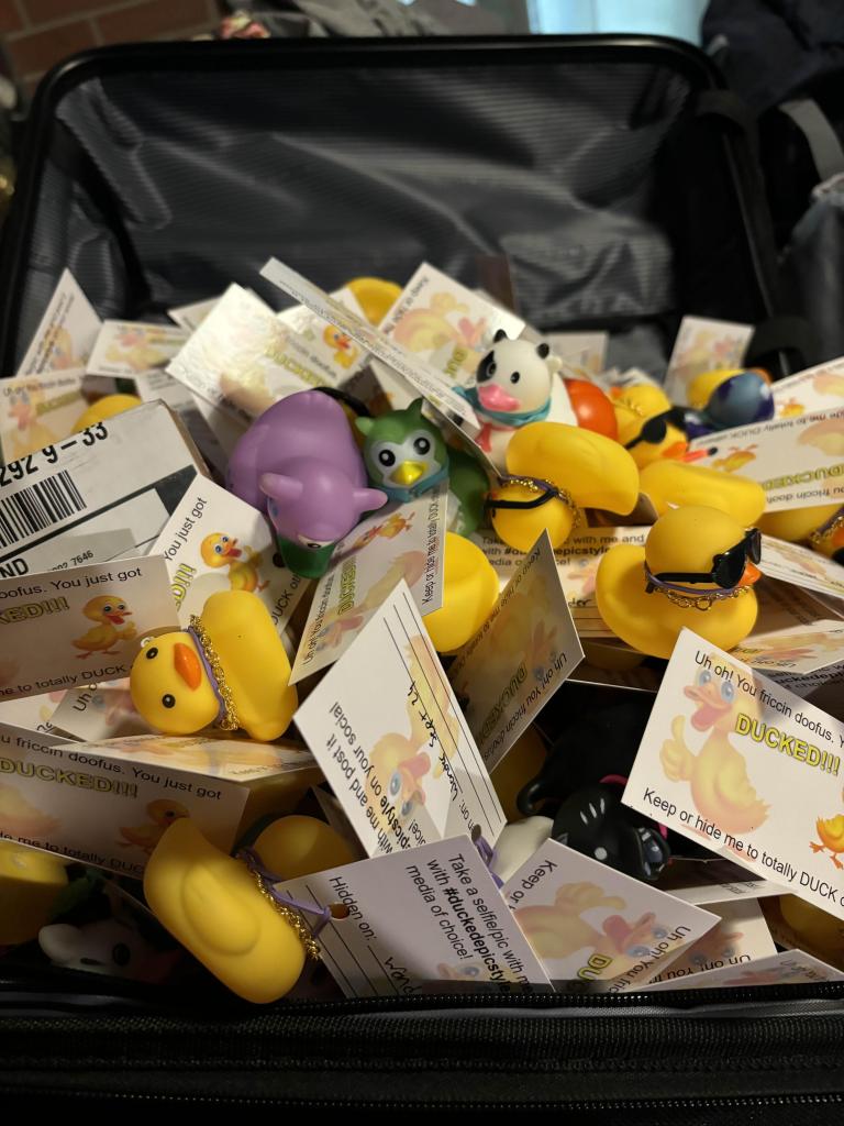 Some industrious travelers pack a lot of ducks for their cruises.